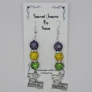 Louisiana Beaded Handmade Earrings